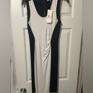 Kenneth Cole New York | Womens Colorblock Knit Dress Size 6 Black with white